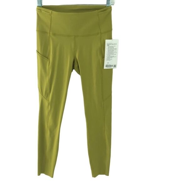….Lululemon Fast and Free Tight II 25" Nulux Golden Lime - Picture 7 of 14